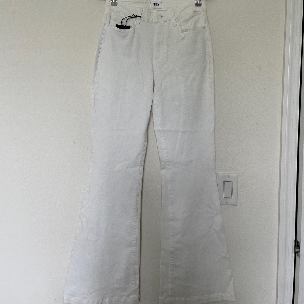 Paige white flare jeans